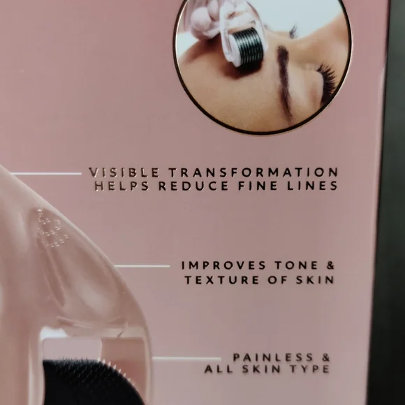 NIB Brookstone Titanium Microneedling Derma Facial Skincare Roller - Picture 6 of 8